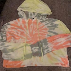Wild fable tie dye cropped hoodie